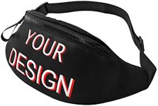 Custom Adjustable Waist Bag Design Your Logo Photo Text Personalized Fanny Pack Soft Waist Pack Customized Adjustable Belt Bag for Travel Hiking Sports Running