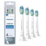 SONICARE Adult Philips Optimal Plaque Control Replacement Automatic Toothbrush Heads, Brushsync Technology, White 4-Pk, Amz Exclusive, Hx9024/65, Pack of 3