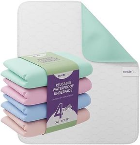 Incontinence Bed Pads - Reusable Waterproof Underpad Chair, Sofa and Mattress Protectors - Highly Absorbent, Machine Washable - for Children, Pets and Seniors (30x36 (Pack of 4), Multi-Color)