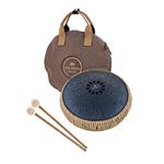 Octave Melodic Steel Tongue Drum For Calming Meditation, ASMR, Sound Healing, and Yoga — Includes Mallets, Bag