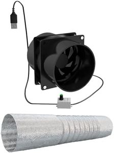 Generic Wall Exhaust Fan Portable Ventilator Ventilation Fan USB for Window Office Attic, Dual Fan 3M Tube