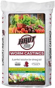 Brut Organic Worm Castings – 30 Lb – Garden's Elixir for Thriving Blooms & Harvests!