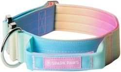 Spark Paws Tactical Dog Collar - Premium Quality Collar, Robust and Durable Design for Large, Strong Breeds - Pitbulls, Boxers - Pastel Icing, M