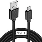 Micro USB Cable,15Ft Extra Long PS4