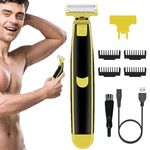 Full Body Washed Wet and Dry Shaver | Waterproof Electric Body Shavers for Men | Mens Body Shaver with 4 Limit Combs | Rechargeable Full Body Wash Beard Trimmer Groomer for Men