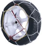 KRAWEHL - Pack of 2 Snow Chains for Cars - Metal Chains Rhombus Mesh Type - 9 mm Links - with Mechanical Tensioner - Universal - Non-slip - Group 9