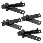 Heavy Duty Door Pivot Hinges, Stainless Steel Hidden Door Hinge Invisible Pivot Door Hardware with 360 Degree Rotation for Wood Door Hidden Door Secret Door Bookshelf (2 Pack, Black)