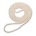 VIKI LYNN Long Pearl Necklace 6-7mm AAA Quality Freshwater Cultured Pearl Jewelry for Women, Freshwater Cultured Pearl, freshwater cultured pearl