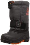 Kamik Boy's ROCKET Boots, Charcoal/Flame, 2 M US Little Kid