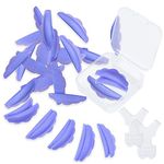 Kalevel 5 Sizes Silicone Eyelash Perming Tool Lash Lift Pads Perm Rods with Y Shape Eyelash Brush and Storage Box, 43pcs Totally (Purple)