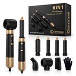 ORYNTHIS AirUltra 6-in-1 Hair Styler for Women with Hot Air Brush, Paddle, Dryer, Diffuser, Nozzle, Curling Hair wand | Ionic Technology and 3 Heat Settings | All-in-One Styling Tool for Frizz-Free Salon Finish