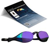 THEMAGIC5 VECTOR Swim Goggles for Men and Women - The World's 1st Custom Fit Swimming Goggles for Adults - QR Code Ships by Mail - Anti-Fog Competitive Racing Pool (VECTOR PURPLE MAGIC MIRROR BLUE)