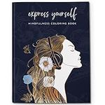 RYVE Adult Coloring Book for Women - Mindfulness Coloring Book with Personal Growth Prompts - Coloring Book for Adults Relaxation, Coloring Book Adult, Mindfulness Gifts, Relaxation Gifts for Women