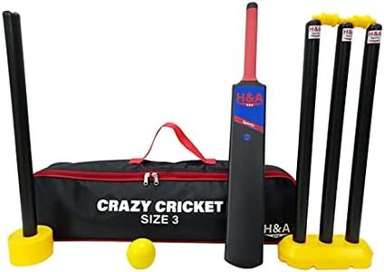 H&A Sports Kids Plastic Cricket Set Size 3 & 5 (Size 3)