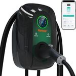 Level 2 EV Charger, 48 Amp 240V NEMA 14-50 Plug Fast Charging, WiFi Control, Adjustable Current, Delay Timer, 25ft Cable, J1772 Charger, EV Chargers for Home Level 2, Outdoor/Indoor, LCD Display