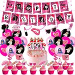 LaVenty Mean Girl Birthday Decoration Mean Girl Birthday Banner Cake Topper Balloons Cupcake Toppers Mean Girl Party Supplies Favors