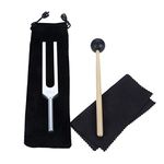 528 Hz Tuning Fork with Silicone Hammer Bag and Cleaning Cloth Solfeggio Tuning Fork, for DNA Repair Healing, Perfect Healing, Musical Instrument, Sound therapy, Vibration