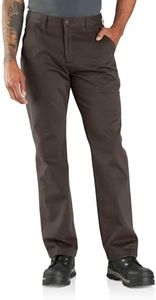 Carhartt Men's B324 Washed Twill Relaxed Fit Pant, Dark Coffee, 34W x 32L