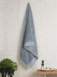 Spaces 100% Egyptian Cotton Large (75 Cm X 150 Cm) | 670 GSM Dobby Solid Bath Towel (Light Blue)- Luxury Egyption Cotton