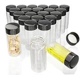 JIUWU 20ml (0.6 Oz) Clear Glass Vials 20pcs Set Lab Sample Bottles with Screwcap Travel Liquid Capacity Container