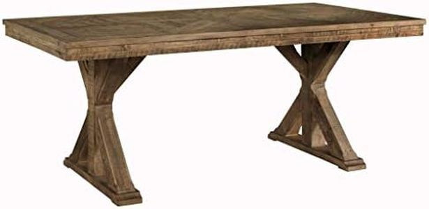 Signature Design by Ashley D754-125 Grindleburg Dining Room Table, White/Light Brown
