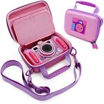 CASEMATIX Pink Camera Case Compatible with VTech KidiZoom Camera for Kids - Protective Travel Case with Shoulder Strap Compatible with VTech KidiZoom Duo Selfie Cam, Pix, Twist Connect and More!