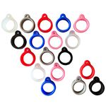 ZAOIIZ 18PCS Anti-Lost Silicone Rubber Rings Band Holder Multipurpose Adjustable Cases Necklace Lanyard Replacement Pendant Carrying Kit for Pens, Suitable for External Diameter 14-25mm (Mixed Color)