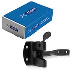 XFORT® Black Auto Gate Latch, Garden Gate Latch, Door Catch, Gate Latches, Gate Latch, Door Latch, Gate Lock, Door Latches, Garden Gate Latches and Catches, Shed Door Latch, Shed Latch, Gate Fixings.