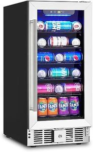 Garvee Beverage Refrigerator, 3.2 Cu.ft Beverage Fridge｜115 Cans Capacity, Small Beverage Cooler with 36～60°F Adjustable Digital Temperature Control Compressor and Safety Lock