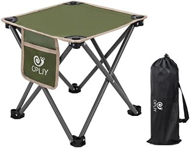 Opliy Camping Stool, Folding Samll Chair Portable Camp Stool for Camping Fishing Hiking Gardening and Beach, Camping Seat with Carry Bag (Green, L 13.5")