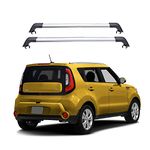 ROKIOTOEX Beaver Roof Rack Crossbars Fits 2014-2019 Ki-A Soul with Factory Flush Roof Rails Luggage Cargo Box Ski Kayak Carrier Lockable Aluminum Silver Cross Bars