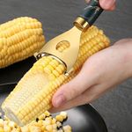 ZINLEY Stainless Steel Corn Peeler with Ergonomic Ultra Sharp Blades for Effortless Kernel Removal | Stripper Corn Remover Cutter Peeler