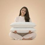SleepyCat CoolTEC™ Memory Foam Pillow | Full Size Ortho Support Pillow | No Sagging, Breaking or Flattening | Up to 4° Cooler | Perforated Memory Foam for Airflow | White, Set of 2 (25 x 16 Inches)