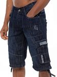 989Zé ENZO Mens Shorts EZS404 Raw Combat Cargo Pockets Casual Knee Length Denim Half Pants DSW 32