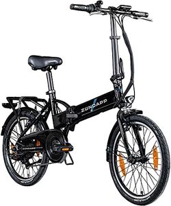 ZÜNDAPP Z101+ 20 Zoll E Bike Faltrad Damen Herren Elektrofahrrad klappbar Fahrrad Elektro Klapprad Ebike Pedelec E-Bike Erwachsene Klappfahrrad (schwarz/türkis, 37 cm)