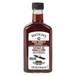 Watkins Pure Vanilla Extract with Madagascar Vanilla Beans, Non-GMO, Kosher, 118 ml, 1 Count