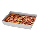 GRILL FORCE Detroit Style Pizza Pans, 10 X 14 Inch Deep Dish Pizza Pan, Non Stick Pizza Pan, Square Baking Pan, Bakeware Kitchenware, Aluminum Pizza Pan, Sicilian Pizza Pan, Harmless, Hard Anodized