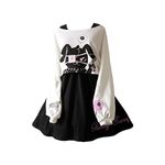 Girls Dresses Kawaii Rabbit Print 2 Pieces Japanese Fancy Dress , M, M