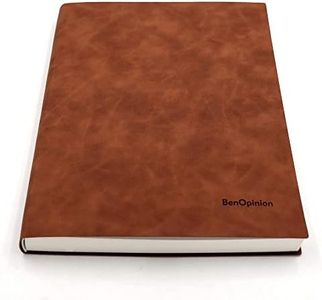 BenOpinion Large Blank Notebook Journal for Writing Drawing, Soft Faux Leather Cover, 100GSM Papers, 320 Pages, A4 8.4x11.4 inches Sketch Book(Brown, Plain)