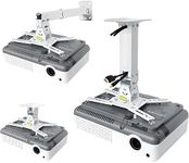 Heavy Duty Projector Mount, Strong Universal Projector Mount, Projector Wall Ceiling Mount Max Load 45Lbs Extendable 11.4-15.3in /29-39 cm Angle Adjustable White Projector Wall Mount Hanger Bracket