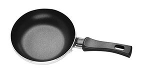 Chef Aid Mini Aluminium Non-stick Coated Frying Pan, Measures 14cm wide and ideal for frying eggs or single servings, Comes with a heat resistant handle, suitable for gas or electric hobs