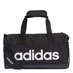 Adidas Lin Duffle XS Gym Bag - Black/Black/White, NS