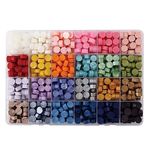 625pcs Sealing Wax Beads 24 Macaron Colors Wax Seal Beads Set, Wax Seal Beads Bulk, Sealing Wax for Wax Seal Stamp Kit