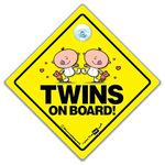 Twins On Board Sign, Baby On Board Sign, Grandchild On Board, Baby On Board Sign, Grandchild on Board Car Sign, Baby On Board Car Sign, Twins Car Sign, Baby Car Sign, Grandchild Car Sign 14 cm