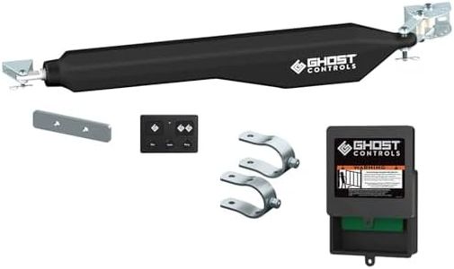 Ghost Controls D Series Single Smart Ready Automatic Gate Kit with Tube Gate Brackets- DS1U for Swing Gates Up to 1000 lbs. or 20 Feet (ft.) in Length