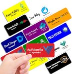 Magnet Me Up Custom Printed Magnetic Name Tag Badge with Logo (Right), 1.5x3 inch, Full-Color Customizable Identification Label, for Schools, Offices, Businesses, Made in USA