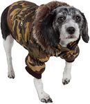 Pet Life DPF00013 Metallic Ski Parka Dog Coats with Removable Hood, Small, Camouflage