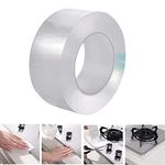 VATTU Transparent Acrylic Waterproof Self-Adhesive Tape for Kitchen Sink Corner Line Sticking Strip | 3 Meter