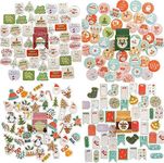 NLR Christmas Ornaments Stickers | 183 pcs of 84 Different Designs | for Xmas Holiday Decoration & Envelop Seals