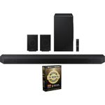 SAMSUNG Q990D 11.1.4ch Soundbar w/Rear Speaker, Wireless Dolby Atmos Audio, Q-Symphony, SpaceFit Sound Pro, Adaptive Sound HW-Q990D/ZA (2024 Model) Bundle with CPS 1 YR Enhanced Protection Pack